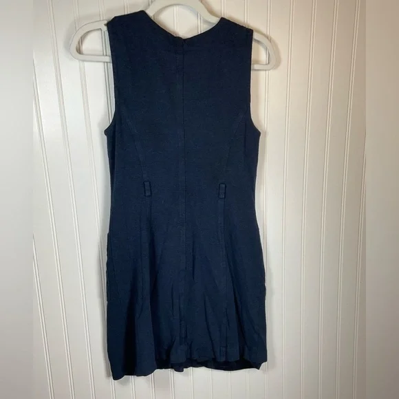 TRINA TURK Sleeveless Knit Dress Button Up Front Blue NO SIZE TAG - Picture 2 of 4